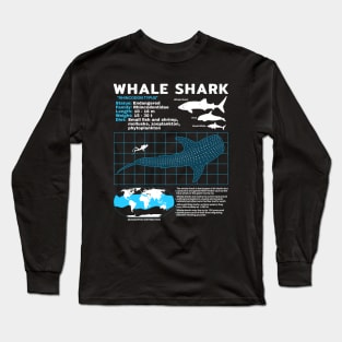 Whale shark data sheet Long Sleeve T-Shirt